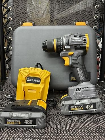 Электр шаймандары: Аккумуляторная дрель-шуруповерт ERAMAX ER-48V (бесщеточная) — 1
