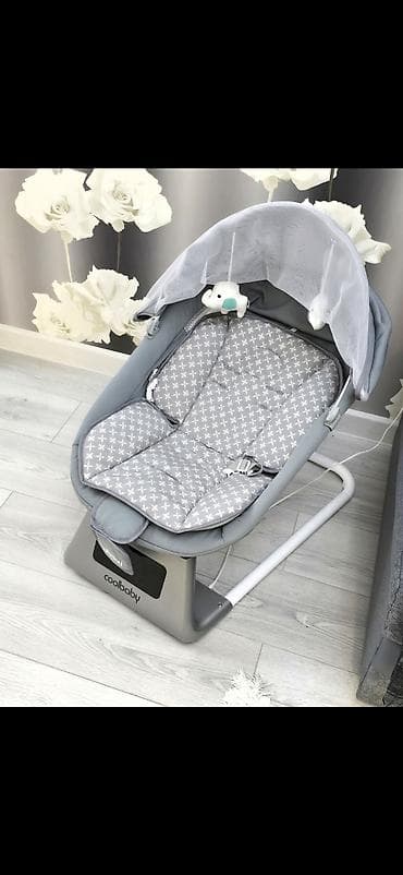 шизлонг детский: Детский комплект: Манеж белого цвета кроватка-трансформер с — 6