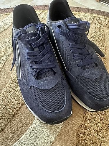 армани: Мужские кроссовки, 41, 42, Armani Exchange, Б/у, цвет - Синий, Самовывоз — 1