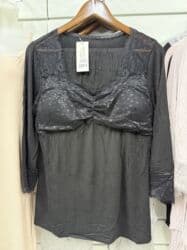 стильные пижамы: Женские пижамные комплекты с кружевом - Двухпредметный набор: кофта с — 5