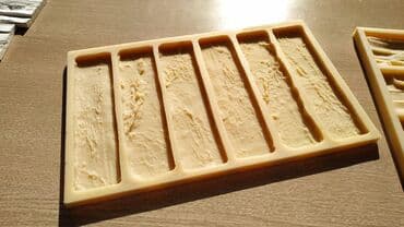 строительное мыло: Силиконовый форма для декоративных камней "Старый кирпич " Белый — 1