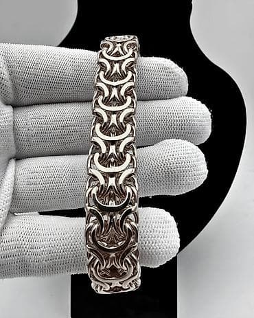 сепия: Серебряный Браслет Рамзес 55 грамм 23 см Ручная работа Изготовлен под — 3