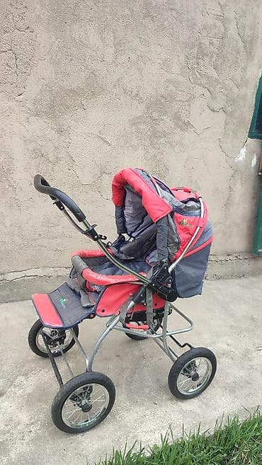 Детская коляска-трансформер (прогулочный блок + люлька) - Цвет: серый