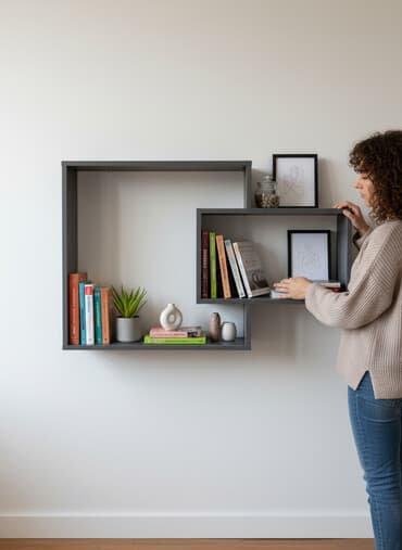 стеклянные полки на стену: Книжная полка, ЛДСП, Подвесная — 1