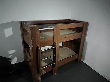 двухярусная кровать бу: Двухъярусная детская кровать, ЛДСП, цвет - Коричневый — 2