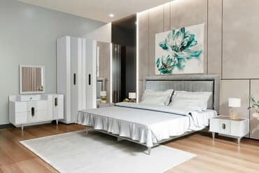 спальный гарнитур адель: Спальный гарнитур, Двуспальная кровать, цвет - Белый — 1