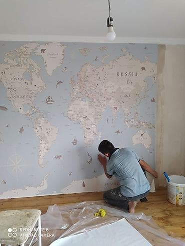 Шпаклёвка краска ламинат обой гипсокартон бамбук панел текстура