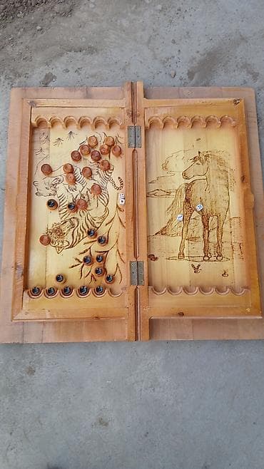 шахматы нарды: Набор настольных игр из дерева: нарды и шахматы/шашки - Материал — 3