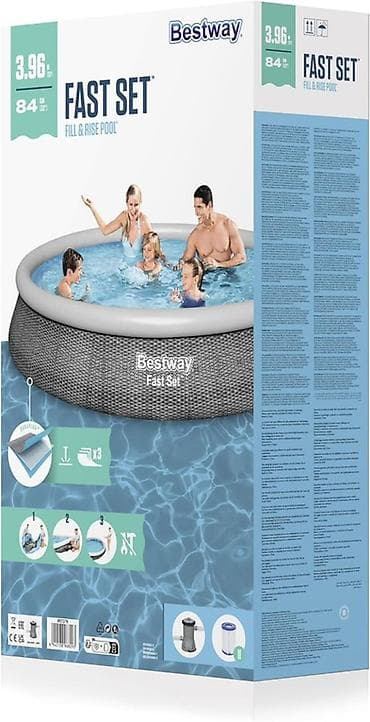 Надувной каркасный бассейн Bestway Fast Set (серия Fill &amp; Rise) -