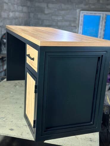 списать офисную мебель: Комплект офисной мебели, Новый, Стол, Металл, Бесплатная доставка, цвет - Черный — 2