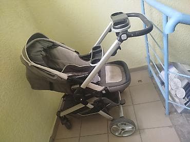 chicco echo: Детская прогулочная коляска-трансформер 2-в-1 (серо-бежевый цвет) — 3