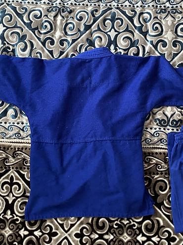 Кимоно для дзюдо Adidas, синее, комплект: куртка и брюки. - — 3