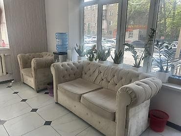 паталь: Комплект мягкой мебели, Б/у, цвет - Бежевый — 1