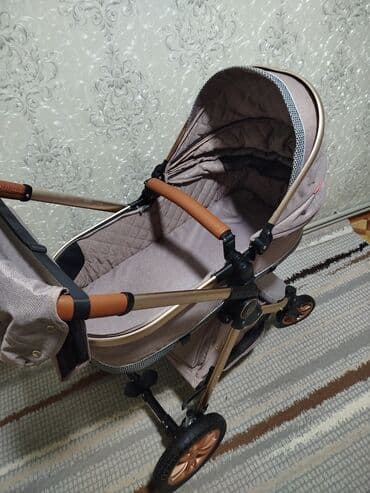 дождевик для коляски: Коляска, цвет - Золотой, Б/у — 6