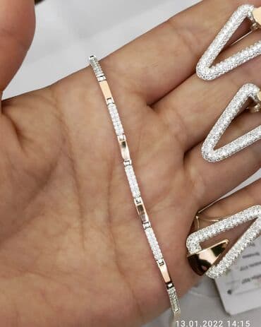 эксклюзивные свадебные пригласительные: Серебряный комплект+ Браслет Серебро пробы 925 Серебро напыление — 2