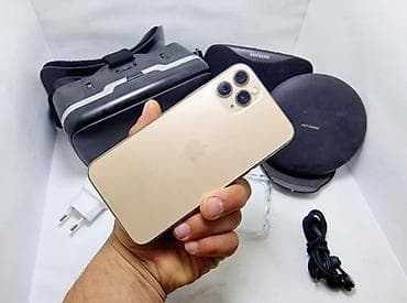 iphone 1e: IPhone 11 Pro, Б/у, 64 ГБ, Золотой, Зарядное устройство, Защитное стекло, Чехол, 100 % — 6