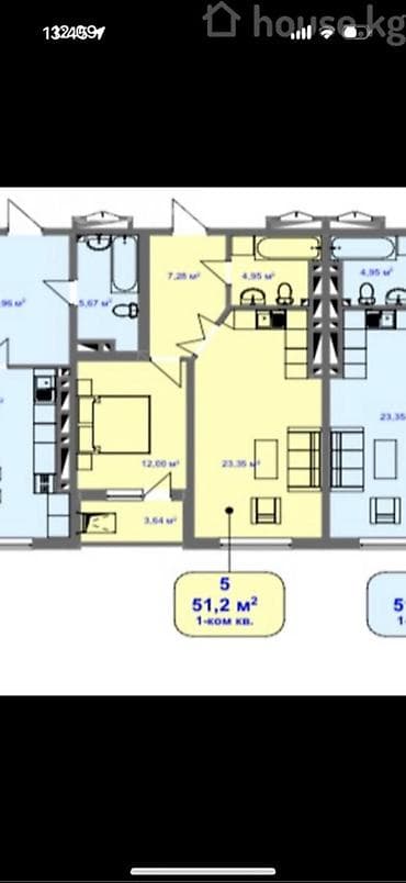 Квартиры: 2 комнаты, 51 м², Индивидуалка, 15 этаж, Евроремонт — 2
