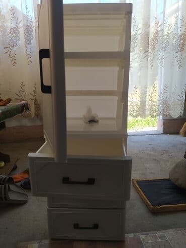 шкафчик в ванную: Шкаф для ванной, Новый, Без зеркала, Пластик — 2