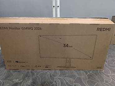logitech 435: Игровой ультраширокий монитор Redmi G34WQ (модель на коробке: G34WQ — 4