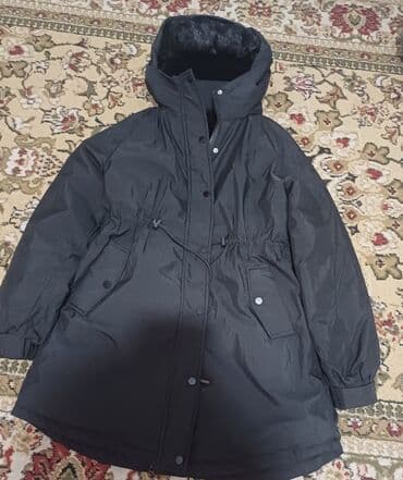 Киреге берилүүчү кийимдер: Женская зимняя парка, черная. - Длина: средняя (прикрывает бедра) - — 1