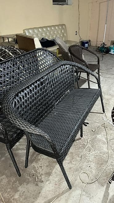 Текчелер, стеллаждар, секичелүү койгучтар: Бакча эмерек комплекти, Креслолор, Ротанг — 10