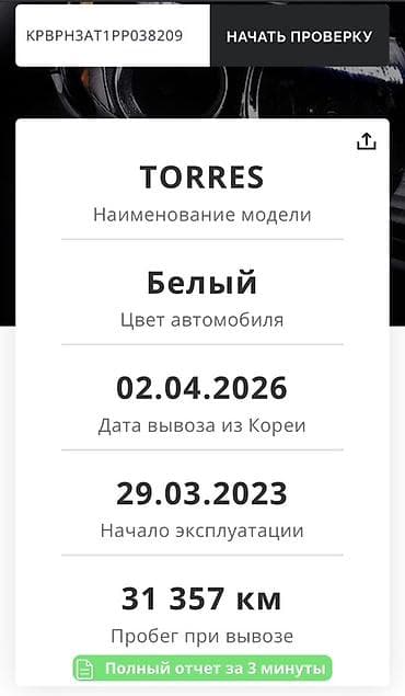 forester sf: Ssangyong Torres: 2023 г., 1.5 л, Автомат, Бензин, Кроссовер — 8