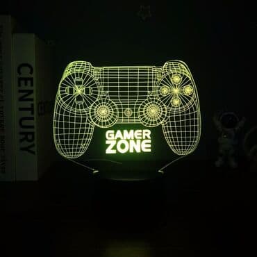 мышь hyperx: Лампа светодиодная Ночник джойстик Sony PS4 Gamer Zone высота 27см — 1