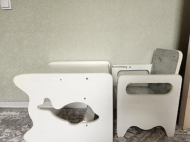 пластик стол стуля: Комплект детского стола и стула, Б/у — 3