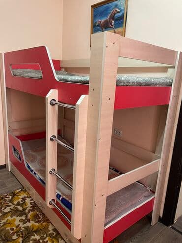 двухъярусные бу кровати: Кровать двухъярусный состояние отличное . (190*90) Прошу 10000с — 2