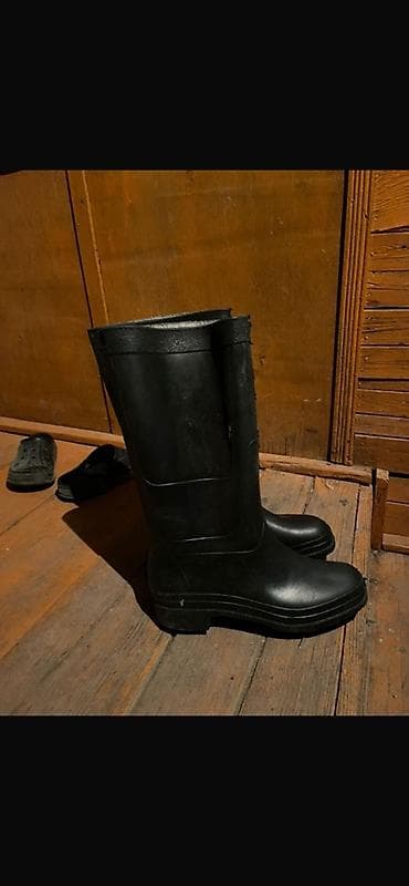 lining барсетка: Резиновые сапоги, классические черные, до середины голени/ниже колена — 1