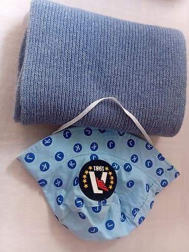 пончо пальто: Комплект, цвет - Голубой — 2