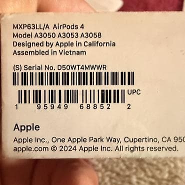 Наушники: Беспроводные вкладыши наушники, Apple, AirPods 4, Б/у — 4