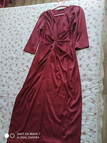 lost cherry: Женственные платья, 3 модели. 1) Бордовое атласное: - Длина — 1