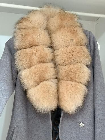 чёрное пальто оверсайз zara: Женское пальто с объемным меховым воротником - Материал пальто — 1