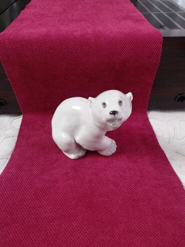 коллекционные монеты нбкр: Фарфоровая статуэтка "Белый медведь". Ленинградский фарфоровый завод — 2