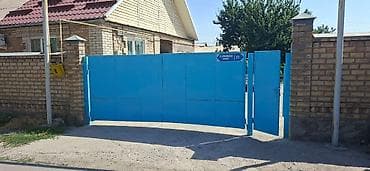 пульт на ворота: Металлические распашные ворота с калиткой - Материал: стальной лист — 2