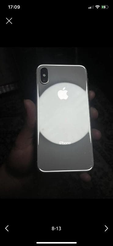 iphone xс: IPhone X, Б/у, 64 ГБ, Серебристый, Чехол — 8