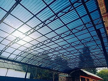 Офис эмереги: Чатыр, Аркалуу, Металл, Поликарбонат, Орнотуу — 3