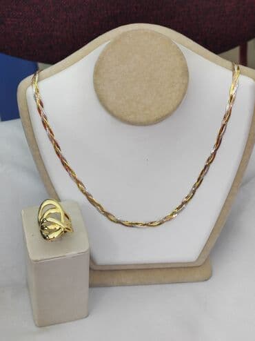 набор пандора: Новая коллекция Италия Цепочка+ кольцо Серебро напыление жёлтое — 8