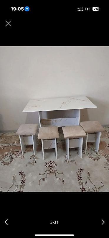 набор клчи: Кухонный стол и стул, Новый, Платная доставка, цвет - Серый — 8