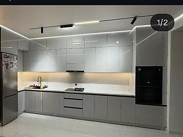 кухонные гарнитуры рассрочку: Кухонный набор на заказ, МДФ, 7–14 дней, Бесплатная доставка, Дизайн, проект, Установка, сборка, Гарантия — 6