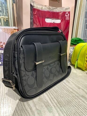 Классическая сумка, Coach, Регулируемый ремень, Мужские