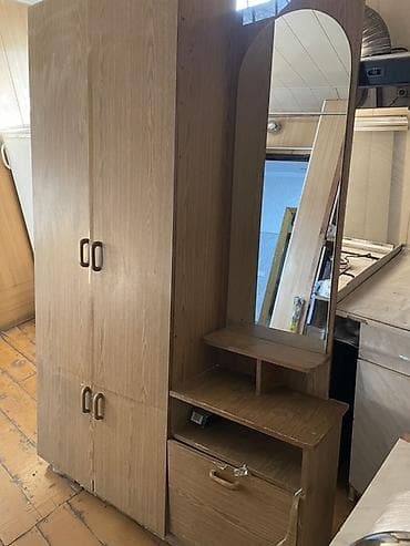 шкаф с зеркалами: Шифоньер, шкаф для одежды, Прямой, ЛДСП — 2