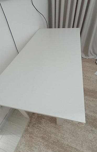 ско: Белый узкий стол/консоль 77 - Назначение: рабочий стол, консоль под — 1