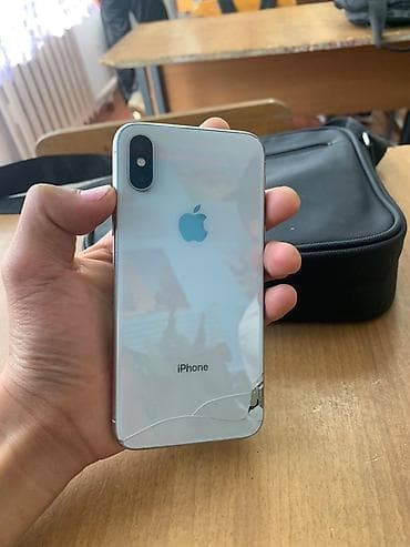 IPhone X, 64 ГБ, Серебристый, 100 %