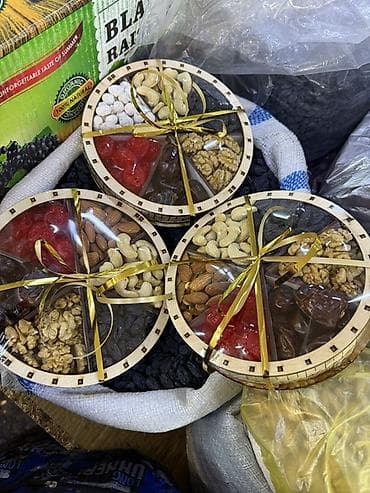 ящик мандаринов: Подарочные наборы орехов и сухофруктов в круглой коробке-секции — 2