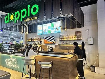 начной клуб: Кофейный бар Doppio - Формат: стильный островной кофе-бар с посадкой — 3