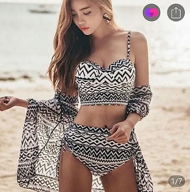 slim patch: Женский раздельный купальник с этническим принтом - Комплект из 3 — 1