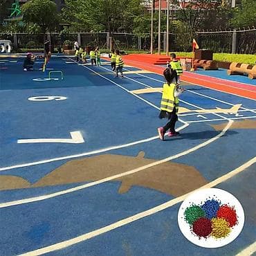 нумерация: Покрытие для детских и спортивных площадок из цветной EPDM-крошки - — 1