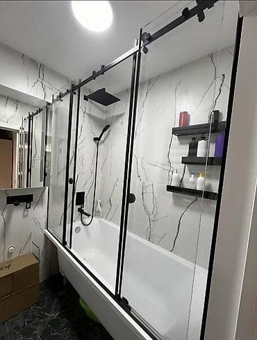 Үй жана бакча: Душевые перегородки из закалённого стекла Изготавливаем душевые — 3